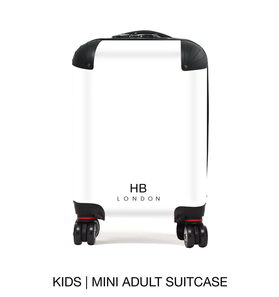 Personalised Black Subtle Fashion Font Initial Suitcase - HB LONDON