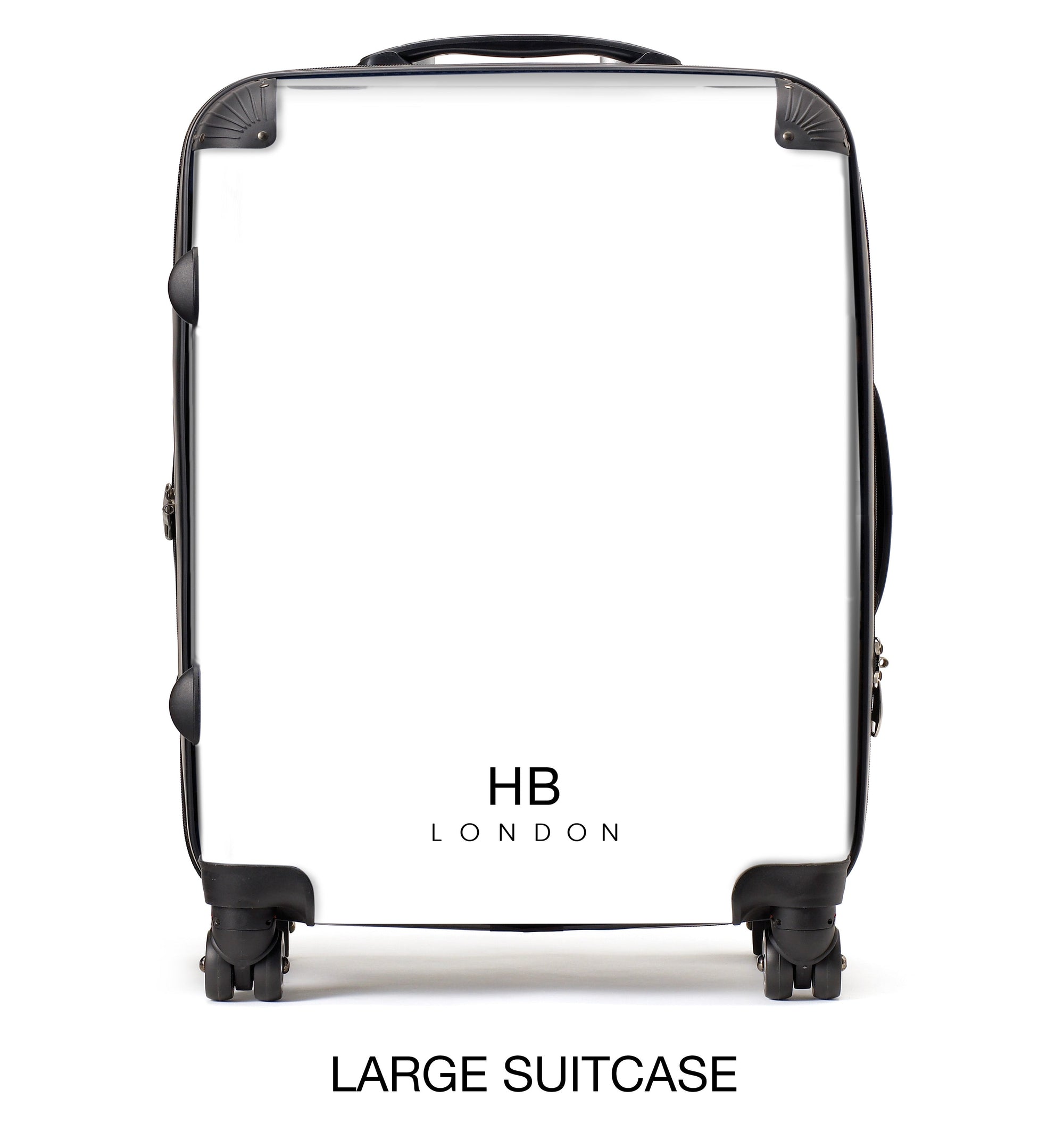 Personalised Greige Safari Toile with Designer Font Initial Suitcase - HB LONDON