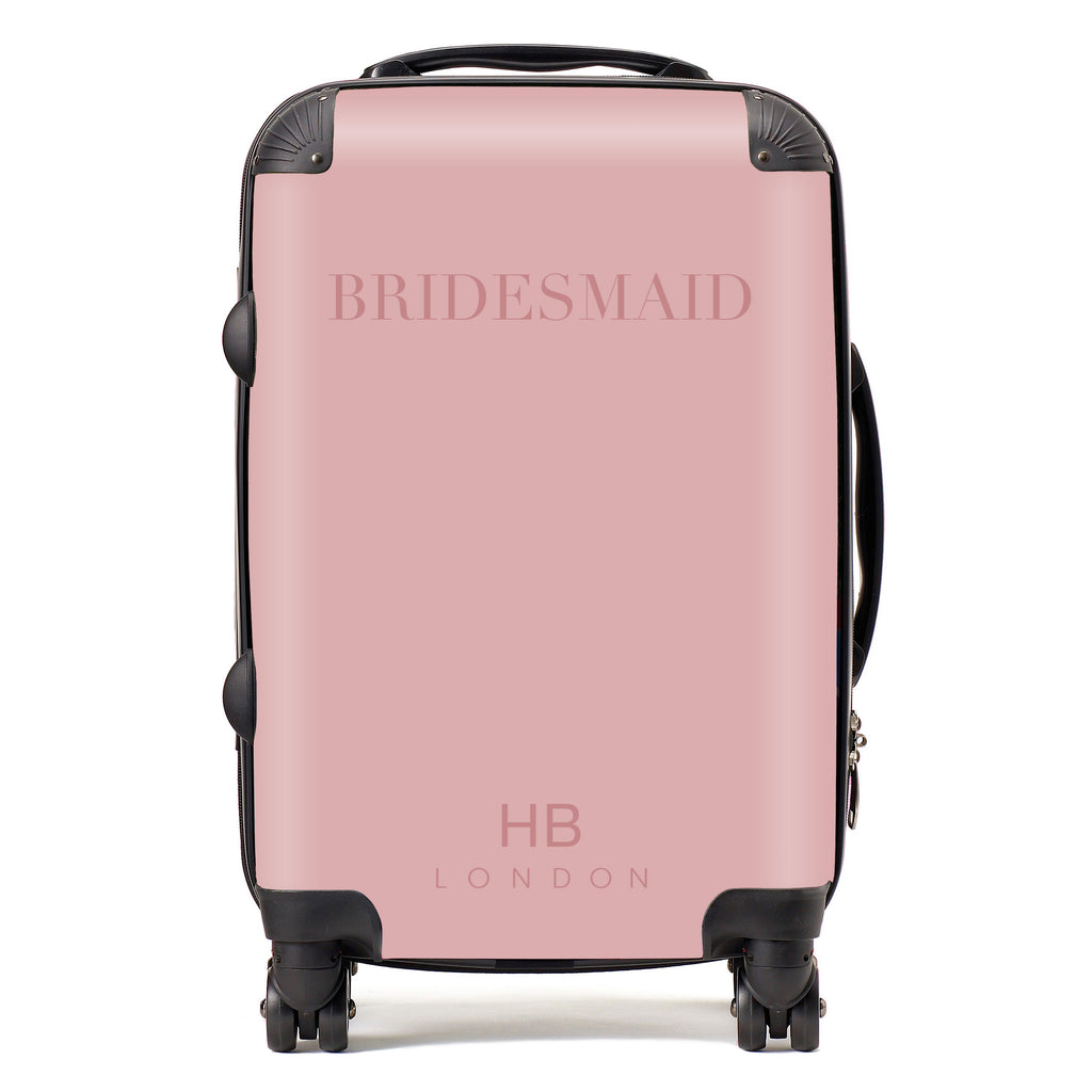 Personalised Dusky Pink BRIDESMAID Suitcase - HB LONDON