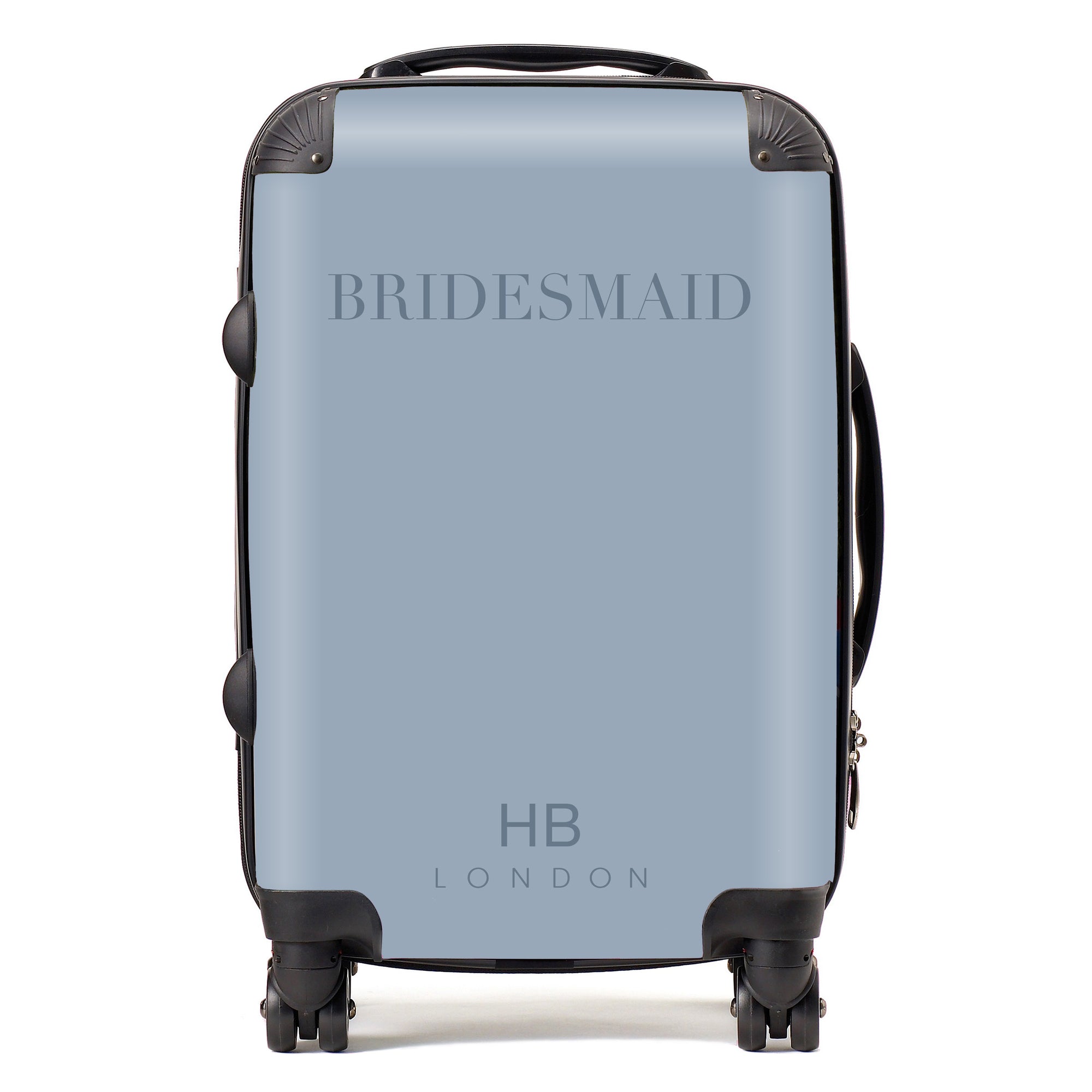 Personalised Dusty Blue BRIDESMAID Suitcase - HB LONDON