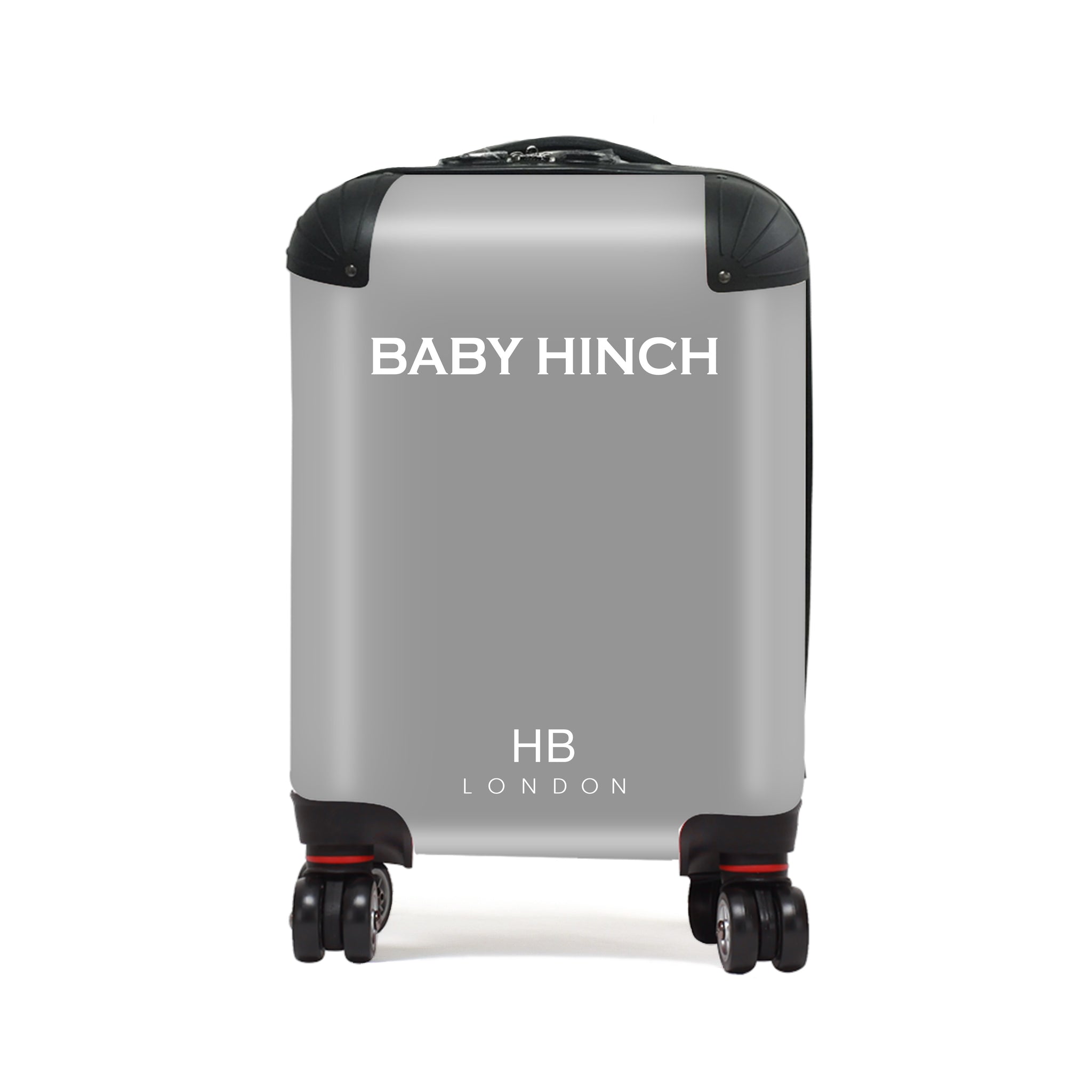 Personalised Grey with White Font Children s Suitcase