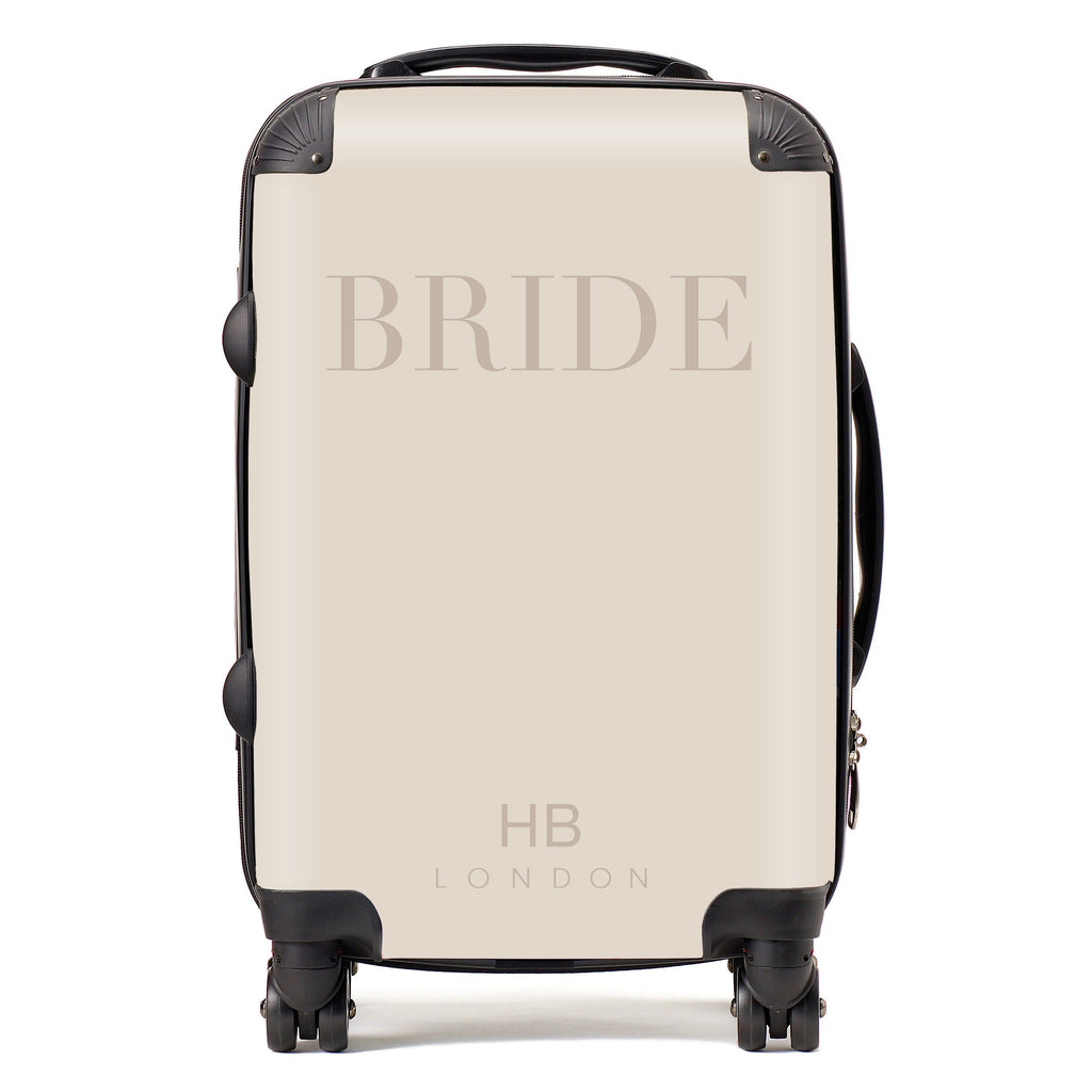 Personalised Champagne BRIDE Suitcase - HB LONDON