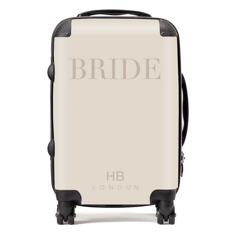 Personalised Champagne BRIDE Suitcase - HB LONDON