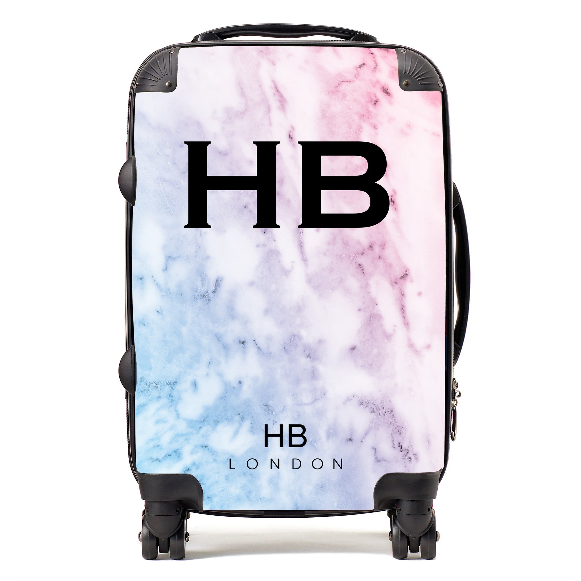 Personalised Pastel Marble Initial Suitcase - HB LONDON