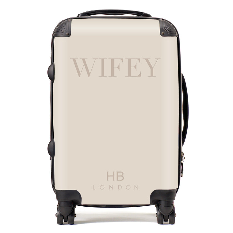 Personalised Champagne WIFEY Suitcase - HB LONDON