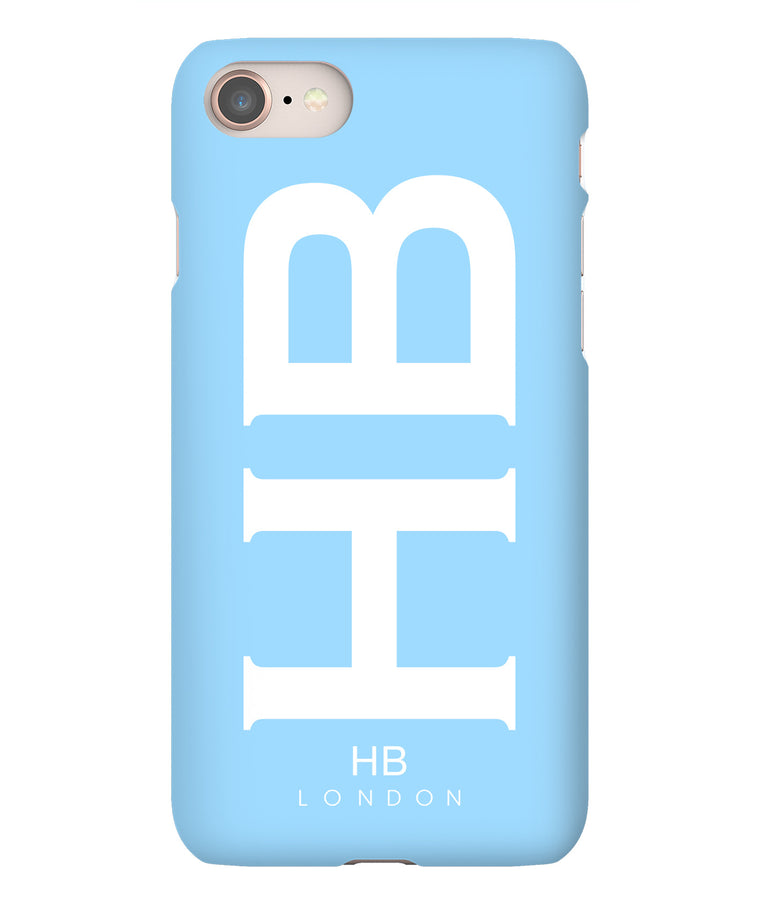 Personalised Blue XL with White Font Initial Phone Case - HB LONDON