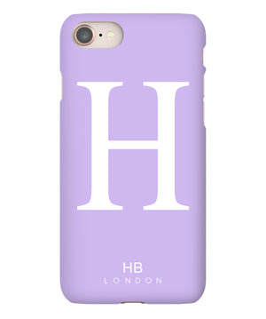 Personalised Lilac Single Initial with White Font Phone Case - HB LONDON