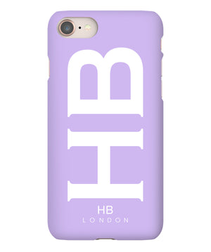 Personalised Lilac XL with White Font Initial Phone Case - HB LONDON