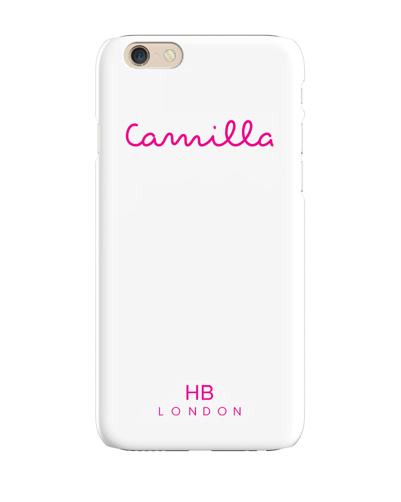 Personalised White Love Script Phone Case - HB LONDON