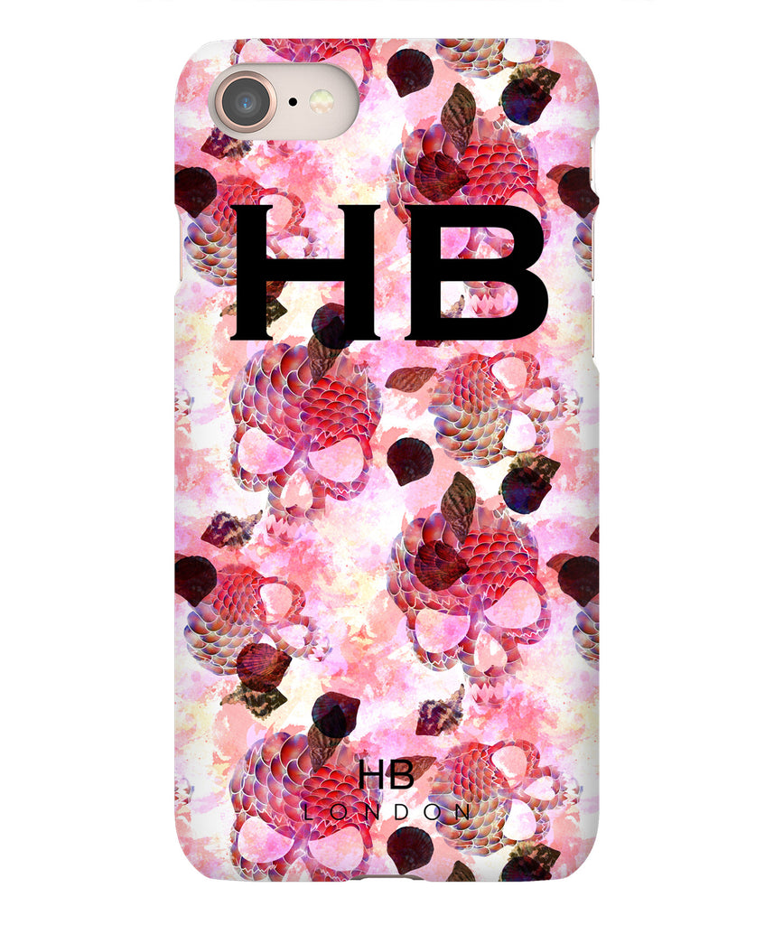 Personalised Pink Mermaid Skull Initial Phone Case - HB LONDON