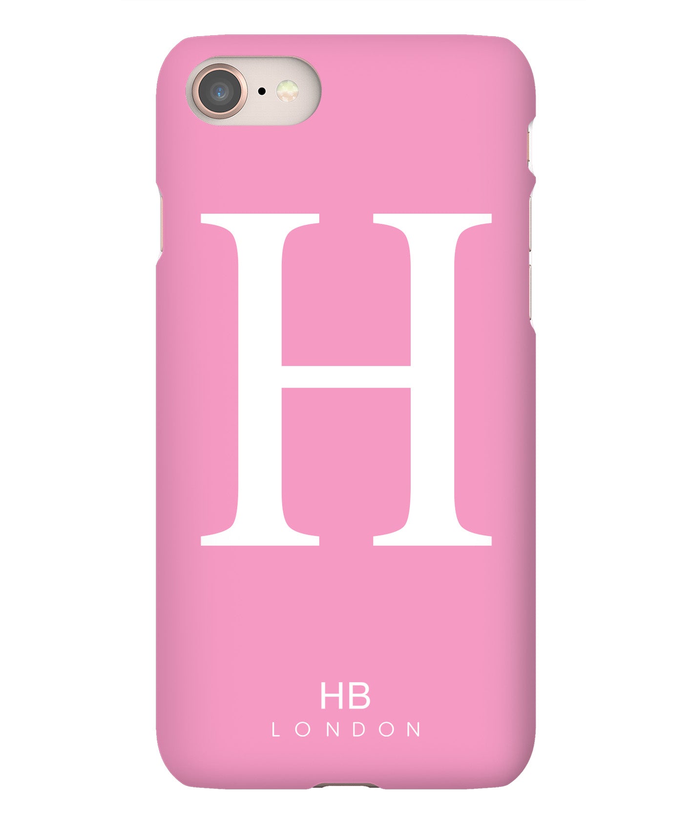 Personalised Pink Single Initial with White Font Phone Case - HB LONDON