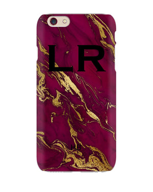 Personalised Purple and Gold Marble with Black Font Initial Phone Case - HB LONDON