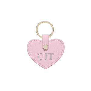 Pink Saffiano Leather Key Ring - HB LONDON