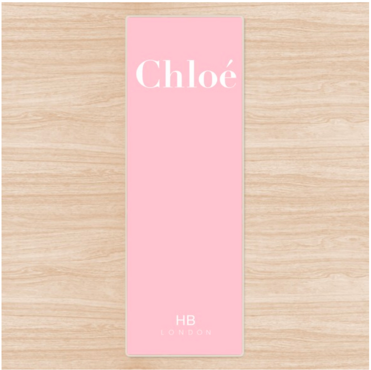 Personalised Blush with White Font Name Yoga Mat - HB LONDON