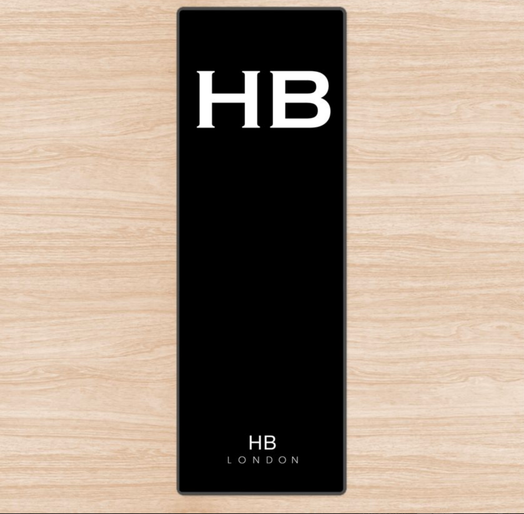Personalised Black with White Font Initial Yoga Mat - HB LONDON
