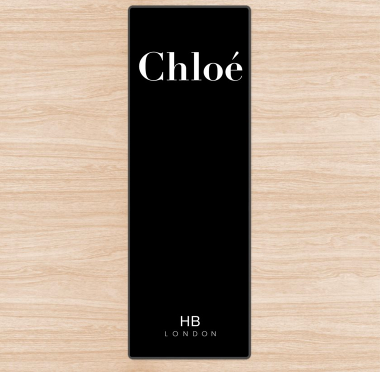 Personalised Black with White Font Name Yoga Mat - HB LONDON