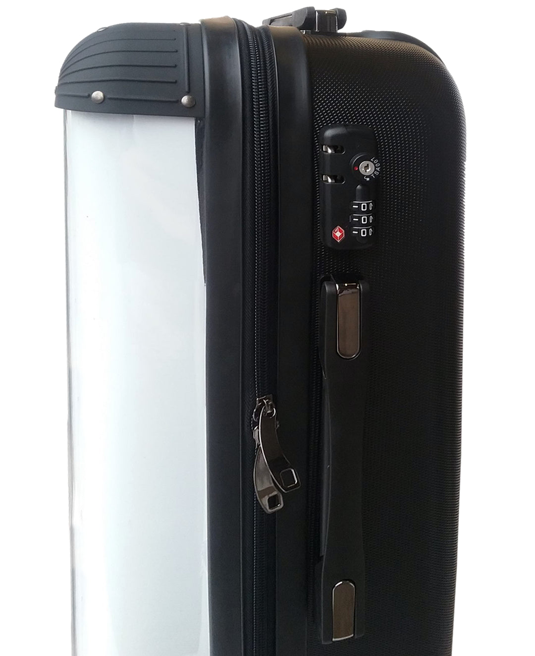 Personalised Black with White Classic Font Initial Suitcase - HB LONDON