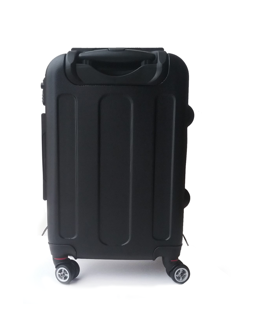Personalised Black with Silver Font Initial Suitcase - HB LONDON