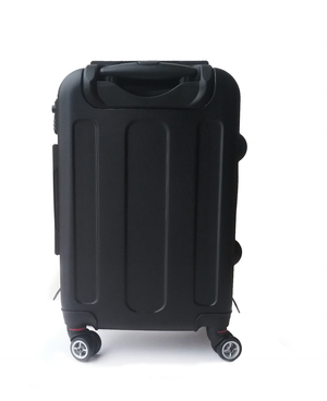 Personalised Black Pinstripe Initial Suitcase - HB LONDON